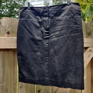 Roberto Cavalli high-waisted black silk & cotton pencil skirt